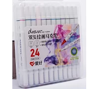 Набор скетч-маркеров для рисования двусторонних Aihao sketchmarker slim 24 шт/уп код: PM513-24