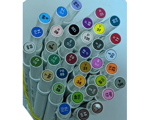 Набор скетч-маркеров 36 шт. Aihao для рисования двусторонних sketchmarker slim код: PM513-36
