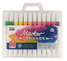 Набор скетч-маркеров 24 шт. для рисования двусторонних Aihao sketchmarker код: PM515-24