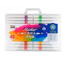 Набір скетч-маркерів 48 шт. для малювання двосторонніх Aihao sketchmarker код: PM515-48