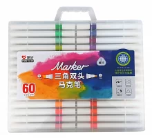 Набір скетч-маркерів 60 шт. для малювання двосторонніх Aihao sketchmarker код: PM515-60