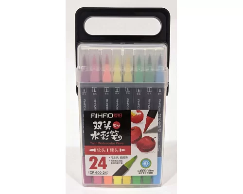 Набір скетч-маркерів 24 шт. для малювання двосторонніх Aihao sketchmarker код: CP600-24