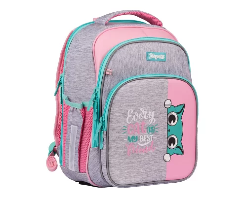 Рюкзак школьный 1Вересня S-106 Best Friend розовый/серый (551640)