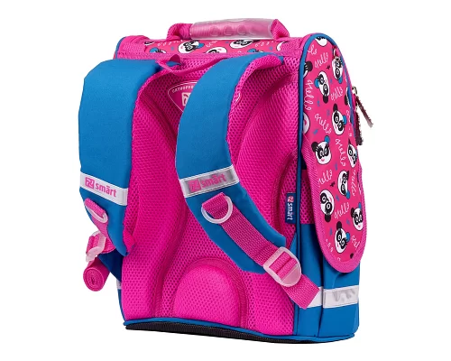 Рюкзак шкільний каркасний SMART PG-11 Hello panda синій / рожевий (557596)