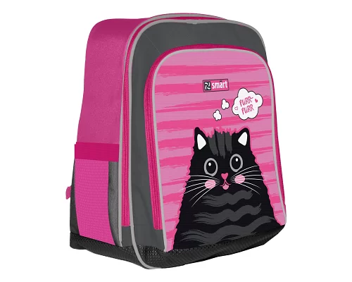 Рюкзак шкільний SMART H-55 Cat rules рожевий/чорний (558036)