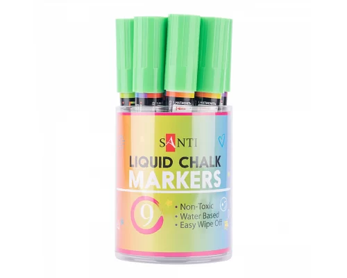 Меловой маркер SANTI зеленый 5 мм (390614)