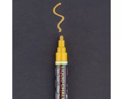 Меловой маркер SANTI желтый 5 мм (390613)