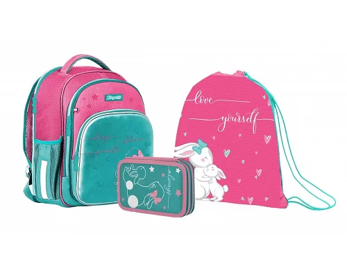 Набор школьный рюкзак + пенал + сумка 1 Вересня S-106 Collection Bunny (558833)