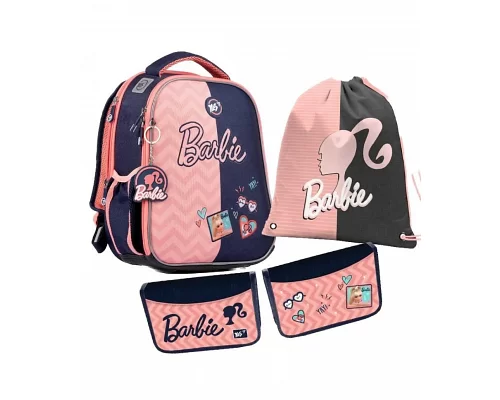 Набор школьный ортопедический рюкзак + пенал + сумка для обуви YES H-100 Barbie (559111К)