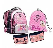 Набір рюкзак шкільний ортопедичний+ пенал + сумка для взуття YES S-30 JUNO ULTRA Premium Barbie (558956К)