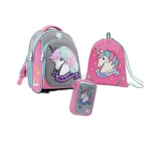 Набор школьный ортопедический рюкзак + пенал + сумка для обуви YES S-89 Unicorn (554096К)