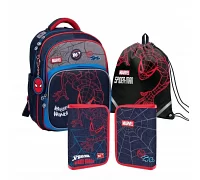 Набор рюкзак школьный ортопедический + пенал + сумка для обуви YES S-91 Marvel Spiderman (553638К)