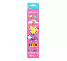 Карандаши 6 цвета Smiley World(pink) код: 290399