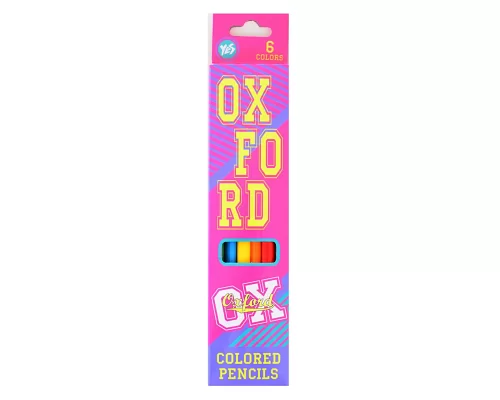 Карандаши 6 цвета Oxford(pink) код: 290402