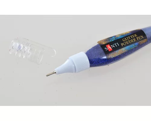 Ручка Santi з розсипним глітером блакитний 10г. код: 411743