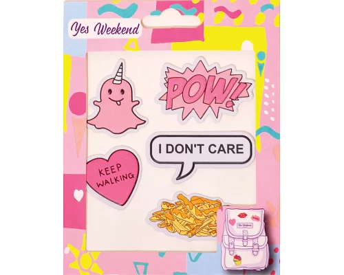 Набір наклейок YES Patch stiker I don't care код: 554321