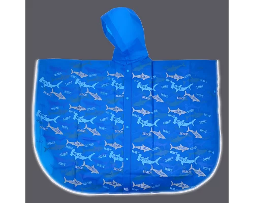 Дощовик-пончо YES зі світловідбиваючим кантом «Акули» код: 706945