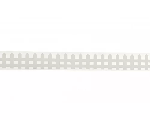 Фігурна стрічка самоклеюча паперова Огорожа біла 1.5 м код: 742244
