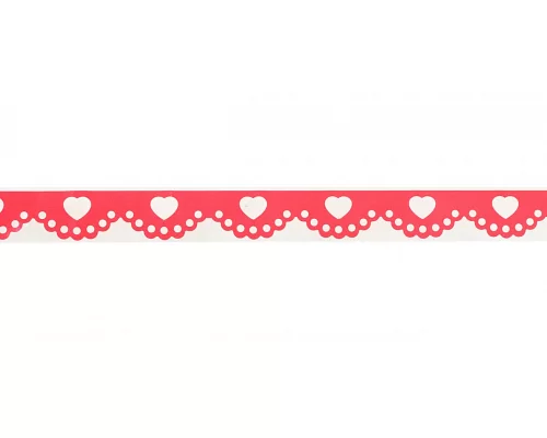Лента фигурная самоклеящаяся бумажная Романтика красная 1.5 м код: 742368