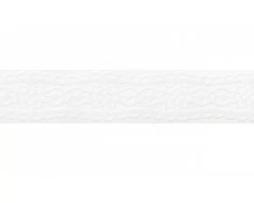 Фігурна стрічка самоклеюча Мереживо оксамитова біла 15 м-код: 742395