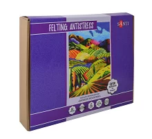 Картина за номерами Rainbow Mountains фелтінг техніка валяння 38*30 див. код: 742427