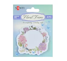 Набор бумажных декоров с клеевым слоем Floral frame фольгированных 20 шт. код: 742547