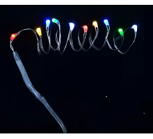 Електрогірлянда Yes Fun LED-нитка 10 ламп багатобарвна 055 м 1 реж.мигання серебрян 801099