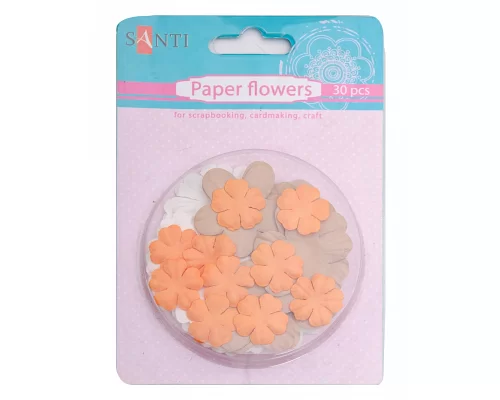 Набір паперових квітів «Крафт кольору» 30 шт код: 952618