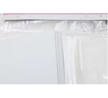 Набор белых текстурированных заготовок для открыток 10см*20см 250г/м2 5шт. код: 952230