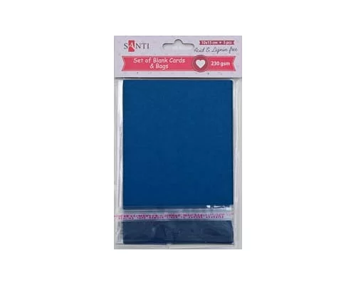 Набор темно-синих заготовок для открыток 10см*15см 230г/м2 5шт. код: 952268