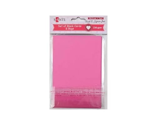 Набір рожевих заготовок для листівок 10см*15см 230г/м2 5шт. код: 952272