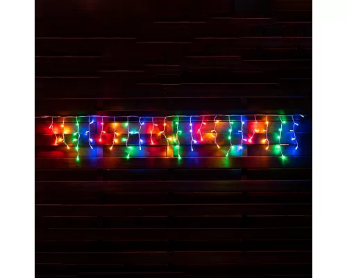 Электрогирлянда уличная бахрома 80 LED влагозащищенная многоцветная 5,5 м Yes! Fun (801169)