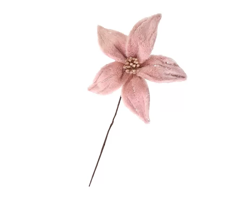 Квітка пуансеттії Yes Fun пухнастий рожевий 25*25 см код: 973547