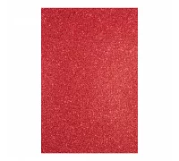 Фоамиран ЭВА красный с глиттером с клеевым слоем 200*300 мм толщ. 17 мм 10 л. код: 742690