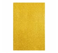 Фоамиран ЕВА золотий з глітером з клейовим шаром 200*300 мм товщ. 17 мм 10 л. код: 742691