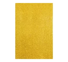 Фоамиран ЭВА золотой с глиттером с клеевым слоем 200*300 мм толщ. 17 мм 10 л. код: 742691