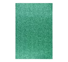 Фоамиран ЕВА зелений з глітером 200*300 мм товщина 17 мм 10 листів код: 742671