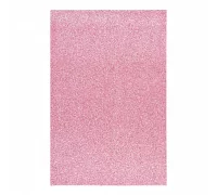 Фоамиран ЕВА рожевий з глітером 200*300 мм товщина 17 мм 10 листів код: 742678