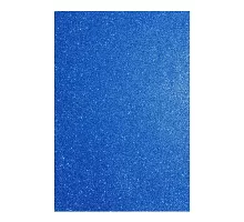 Фоамиран ЕВА синій з глітером 200*300 мм товщина 17 мм 10 листів код: 742680