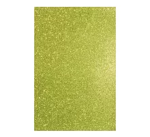 Фоамиран ЭВА желто-зеленый с глиттером 200*300 мм толщина 17 мм 10 листов код: 742683