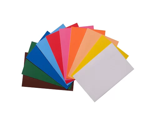 Набір Фоамиран ЕВА різнобарвного з клейовим шаром 10 кольорів А4 товщина 17 мм код: 742718