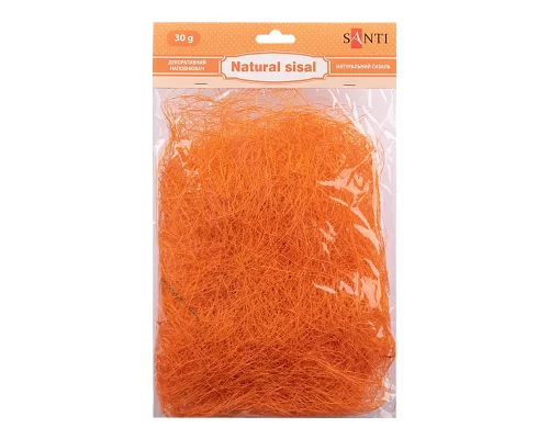 Сизаль натуральный SANTI 30 г цвет оранжевый. код: 742780
