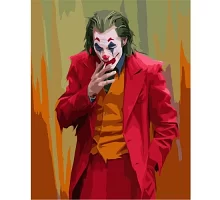 Картина за номерами Джокер в червоному піджаку розміром 40х50 см Strateg (VA-1253)