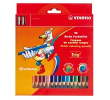 Олівці 18 кольорів з точила STABILO Trio (290216)