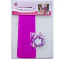Набор для упаковки подарка 40*55см 2шт/уп. бело-розовый (952065)