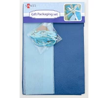 Набір для упаковки подарунка 40 * 55см 2шт / уп. синьо-сірий (952057)