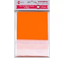 Набор оранжевых заготовок для открыток 10см*15см 230г/м2 5шт (952274)