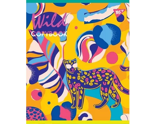 Зошит шкільна А5 96 лінія YES Wild Animals Neon набір 5 шт. (764410)