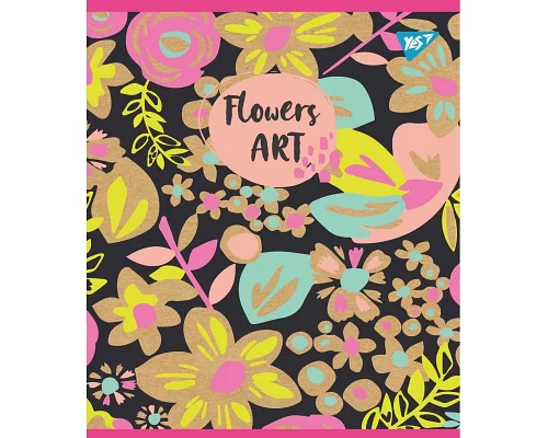 Зошит шкільна А5 18 лінія YES Flowers Art Крафт набір 10 шт. (765090)