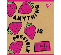 Зошит шкільна А5 18 лінія YES Fruits Color Крафт набір 10 шт. (765097)